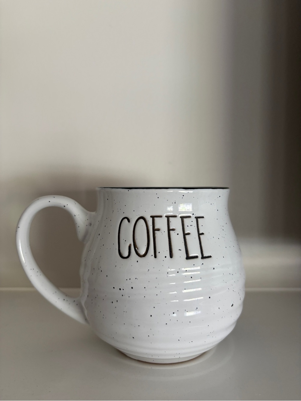 Sheffield Home White Speckled 'COFFEE' Ceramic Mug